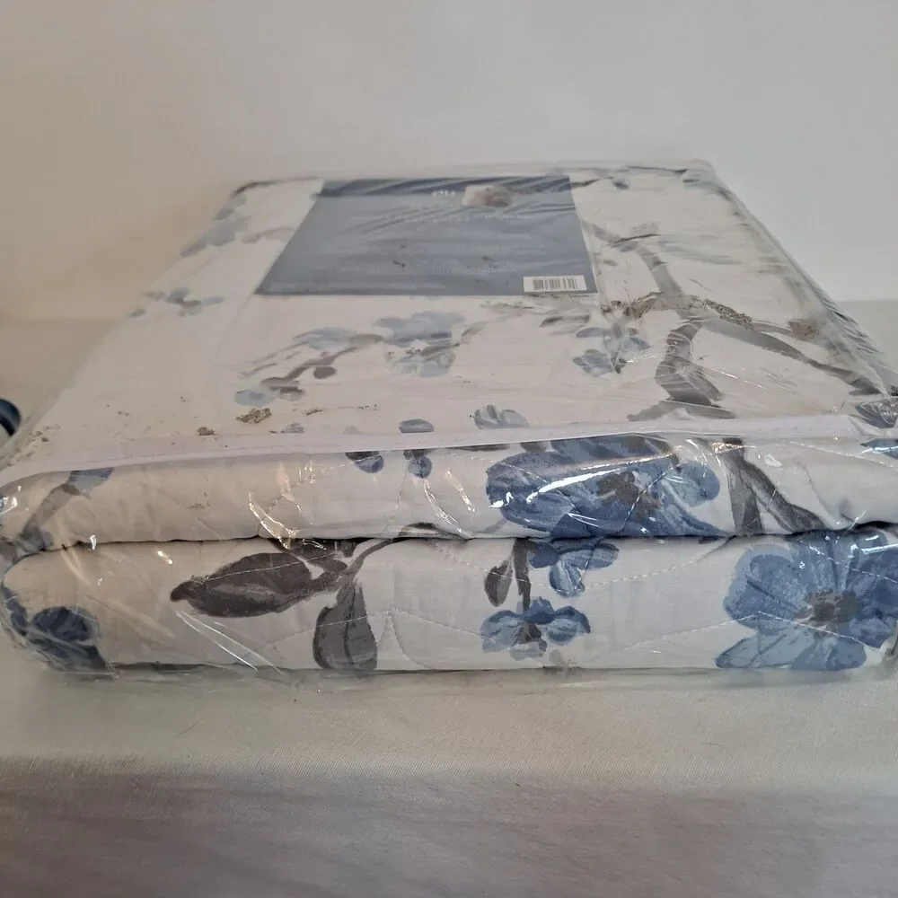 Cannon Home 2-Piece Quilt Set in Twin/Twin XL Blue Floral 68
